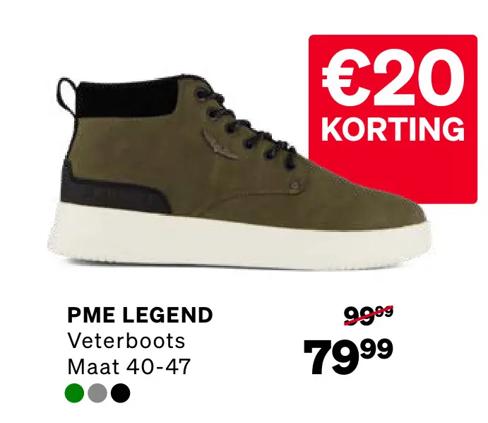 Aanbieding: Lexting T Veterboots Groen Synthetisch