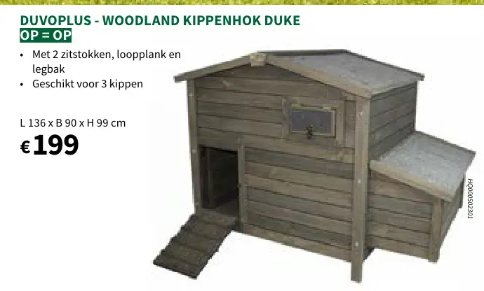 Promotie: Woodland kippenhok duke