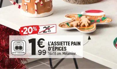 Offre: L'assiette pain d'épices 14x18 cm