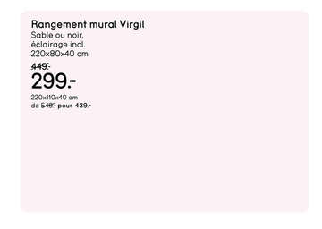 Offre: Vitrine Virgil, éclairage LED inclus - couleur sable - 220x80x40 cm