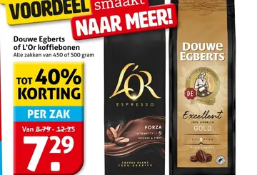 Aanbieding: Douwe Egberts of L'Or koffiebonen