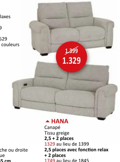 Offre: Canapé HANA