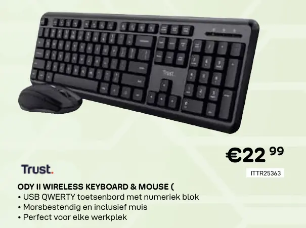 Promotie: Ody ii wireless keyboard & mouse