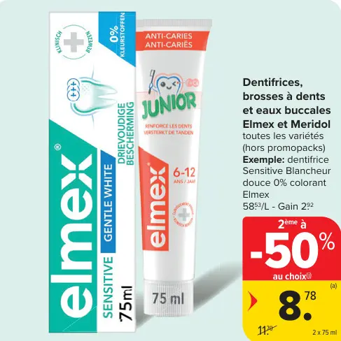 Offre: Dentifrices, brosses à dents et eaux buccales