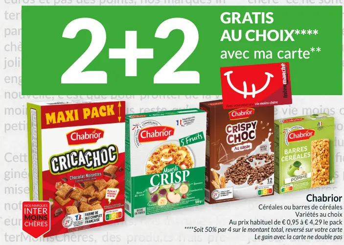 Offre: Céréales ou barres de céréales