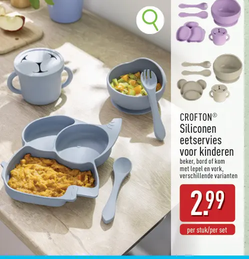 Promotie: Siliconen eetservies voor kinderen