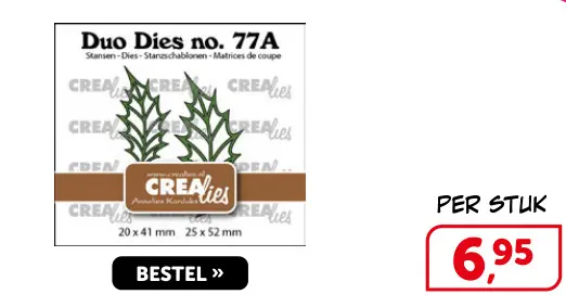 Promotie: Crealies Duo Dies no. 77A blaadjes open hulstblaadjes