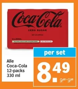 Aanbieding: Alle Coca-Cola 12-packs 330 ml
