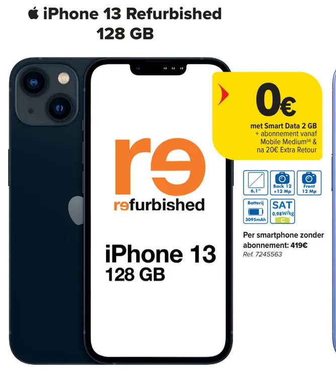 Promotie: iPhone 13 Refurbished