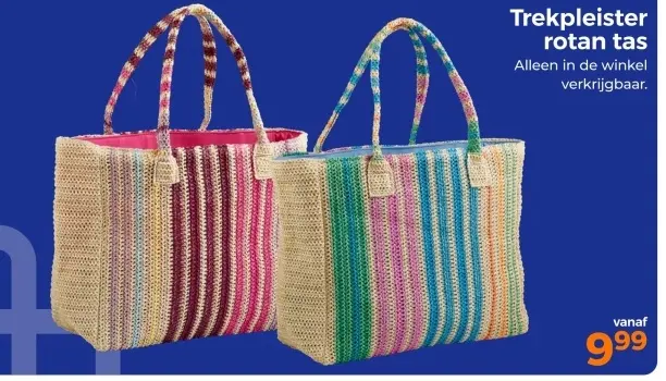 Aanbieding: Trekpleister rotan tas