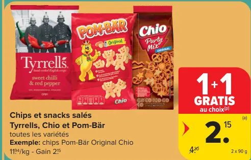 Offre: Chips et snacks salés