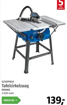 Aanbieding: Tafelcirkelzaag