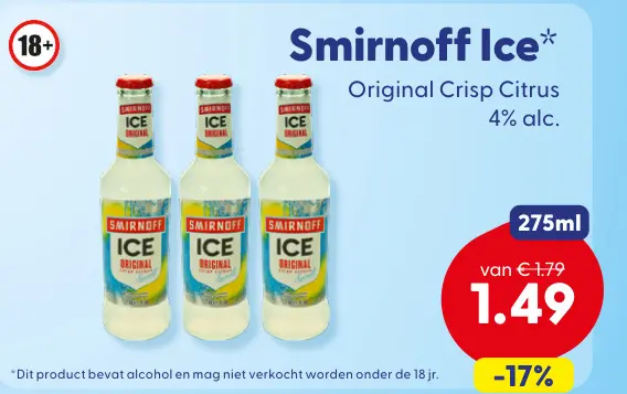Aanbieding: Smirnoff Ice Original Crisp Citrus