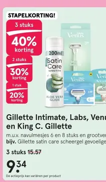 Aanbieding: Gillette Intimate, Labs, Venus en King C. Gil