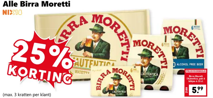 Aanbieding: Alle Birra Moretti