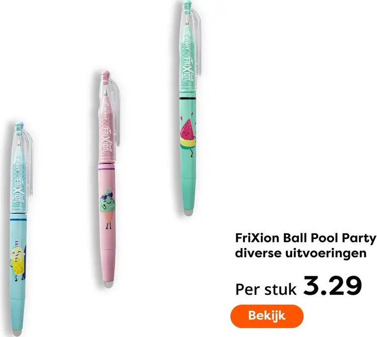 Aanbieding: Pilot FriXion Ball Pool Party diverse uitvoeringen