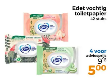 Aanbieding: Edet vochtig toiletpapier