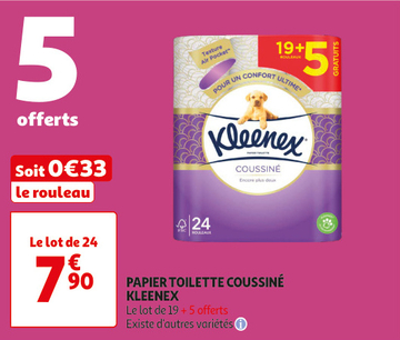 Offre: PAPIER TOILETTE COUSSINÉ KLEENEX