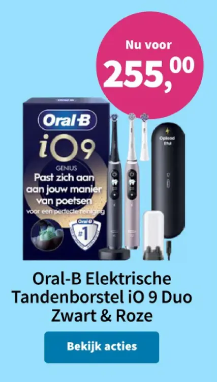 Promotie: Oral-B Elektrische Tandenborstel iO 9 Duo Zwart