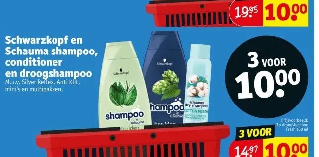 Promotie: Schwarzkopf en Schauma shampoo, conditioner en droogshampoo