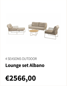 Aanbieding: Lounge set - Albano - Latte 