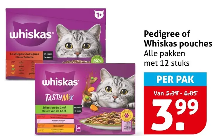 Aanbieding: Pedigree of Whiskas pouches