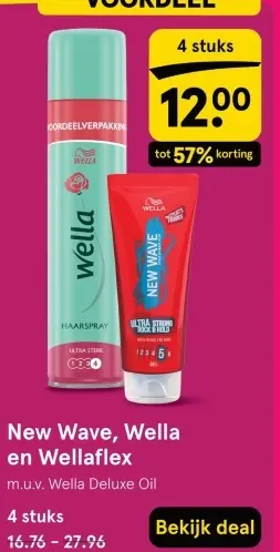 Aanbieding: New Wave, Wella en Wellaflex