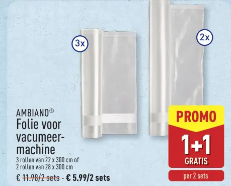 Promotie: Folie voor vacumeermachine