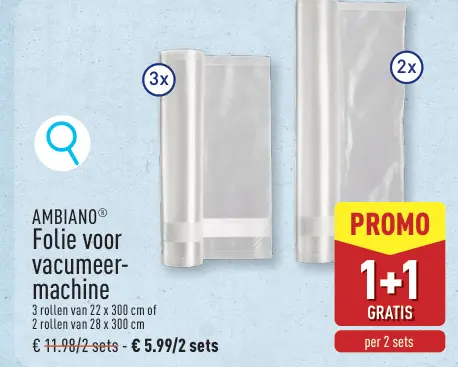 Promotie: Folie voor vacumeermachine