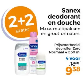Aanbieding: Sanex deodorant en douche