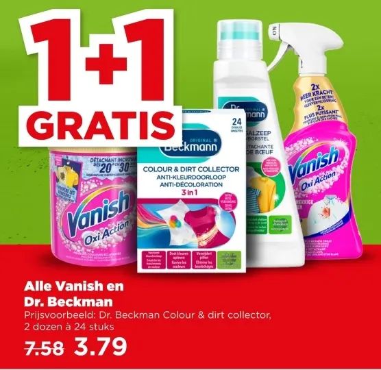 Aanbieding: Vanish and Dr. Beckman products