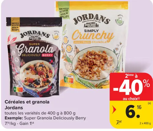 Offre: Céréales et granola