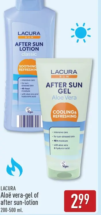 Aanbieding: Aloë vera-gel of after sun-lotion