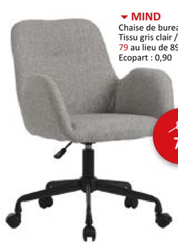 Offre: Chaise de bureau Mind gris clair