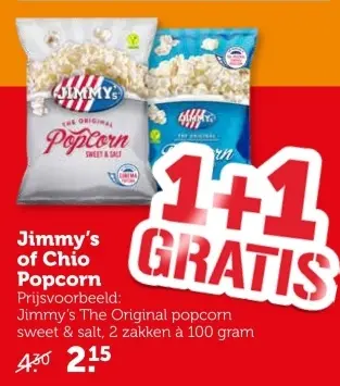Aanbieding: Jimmy's of Chio Popcorn