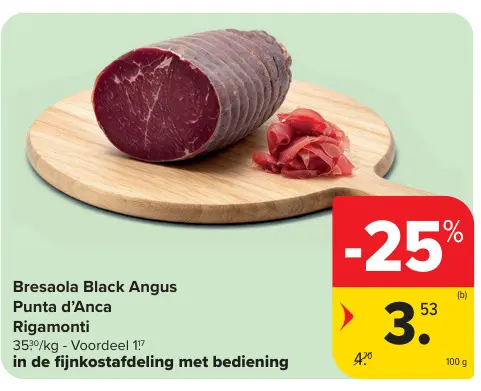 Promotie: Rigamonti Bresaola Black Angus Punta d'Anca