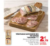 Offre: Véritable saucisson sec de savoie