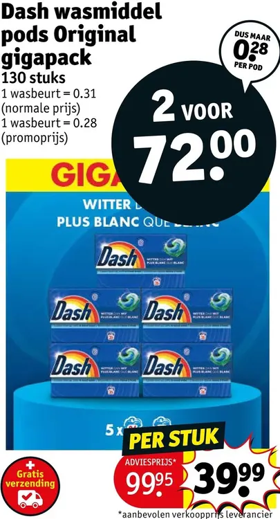 Promotie: Wasmiddel pods Original gigapack