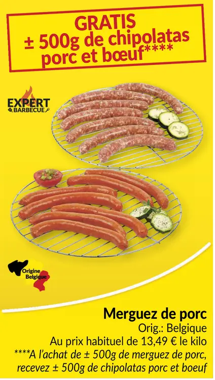 Offre: Merguez de porc