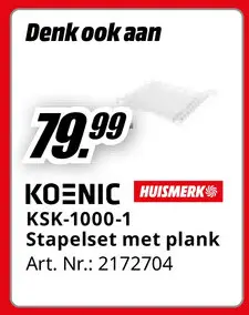 Promotie: KSK-1000-1 Stapelset met plank