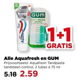 Aanbieding: Aquafresh Tandpasta tandsteen control