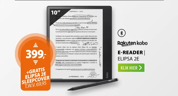 Aanbieding: Kobo Elipsa 2E met Kobo stylus 2