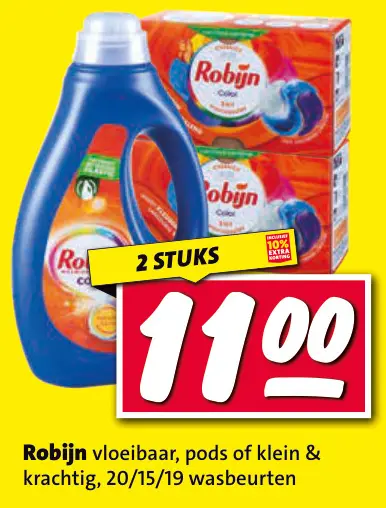 Aanbieding: Robijn vloeibaar, pods of klein & krachtig