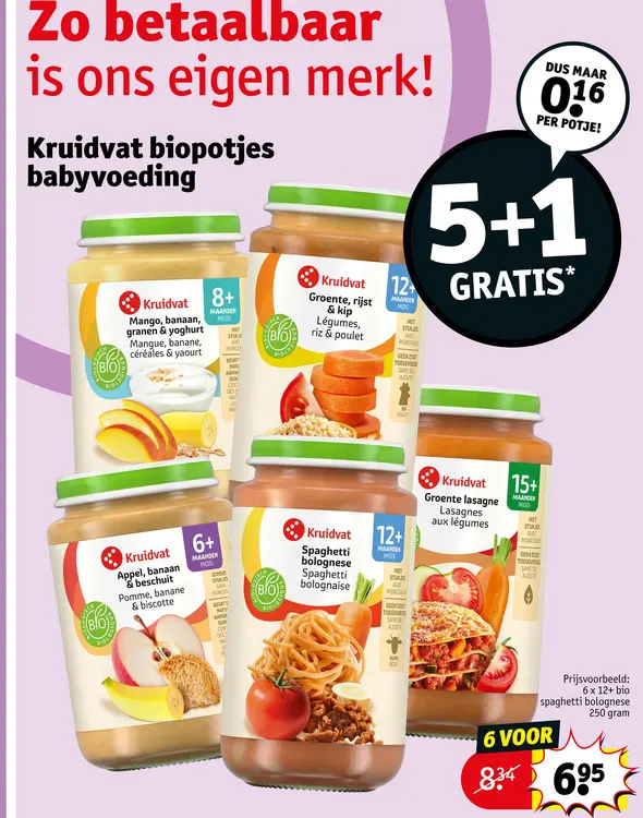 Promotie: Kruidvat biopotjes babyvoeding