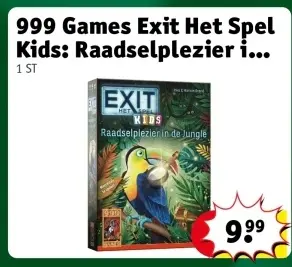 Aanbieding: 999 Games Exit Het Spel Kids: Raadselplezier in de Jungle