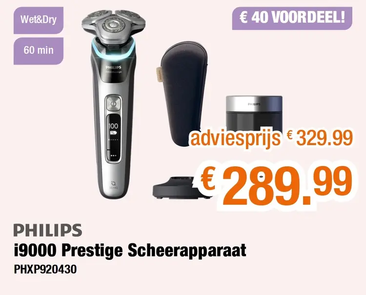 Promotie: i9000 Prestige Scheerapparaat