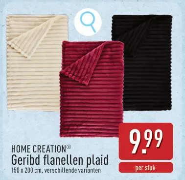 Aanbieding: Geribd flanellen plaid