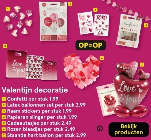 Aanbieding: Valentijn decoratie