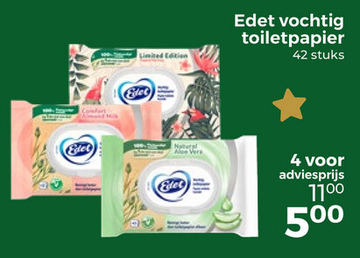 Aanbieding: Edet vochtig toiletpapier