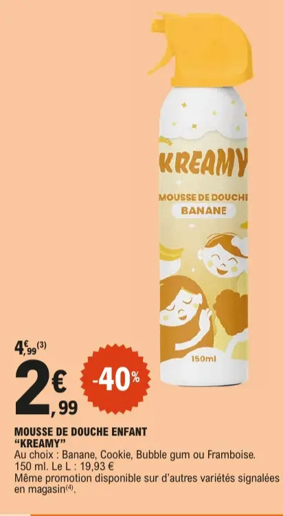 Offre: Mousse de douche enfant